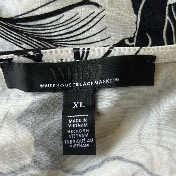 White House Black Market Black and White Floral Midi Dress - Picture 9 of 13